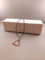 گردنبند مس و فیروزه کوبی قلب Love