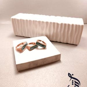 انگشتر مس و فیروزه کوبی تخت