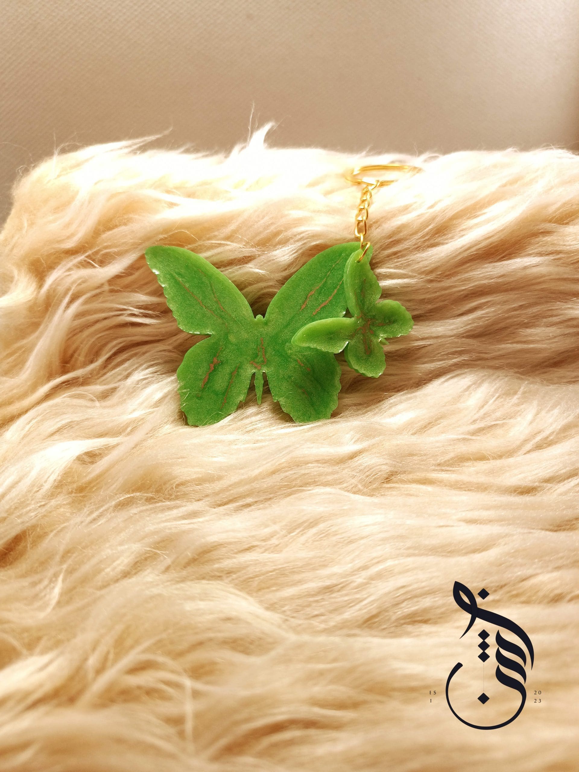 جاکلیدی رزینی پروانه سبز