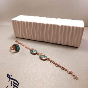 نیم ست مس و فیروزه کوبی حلیمه