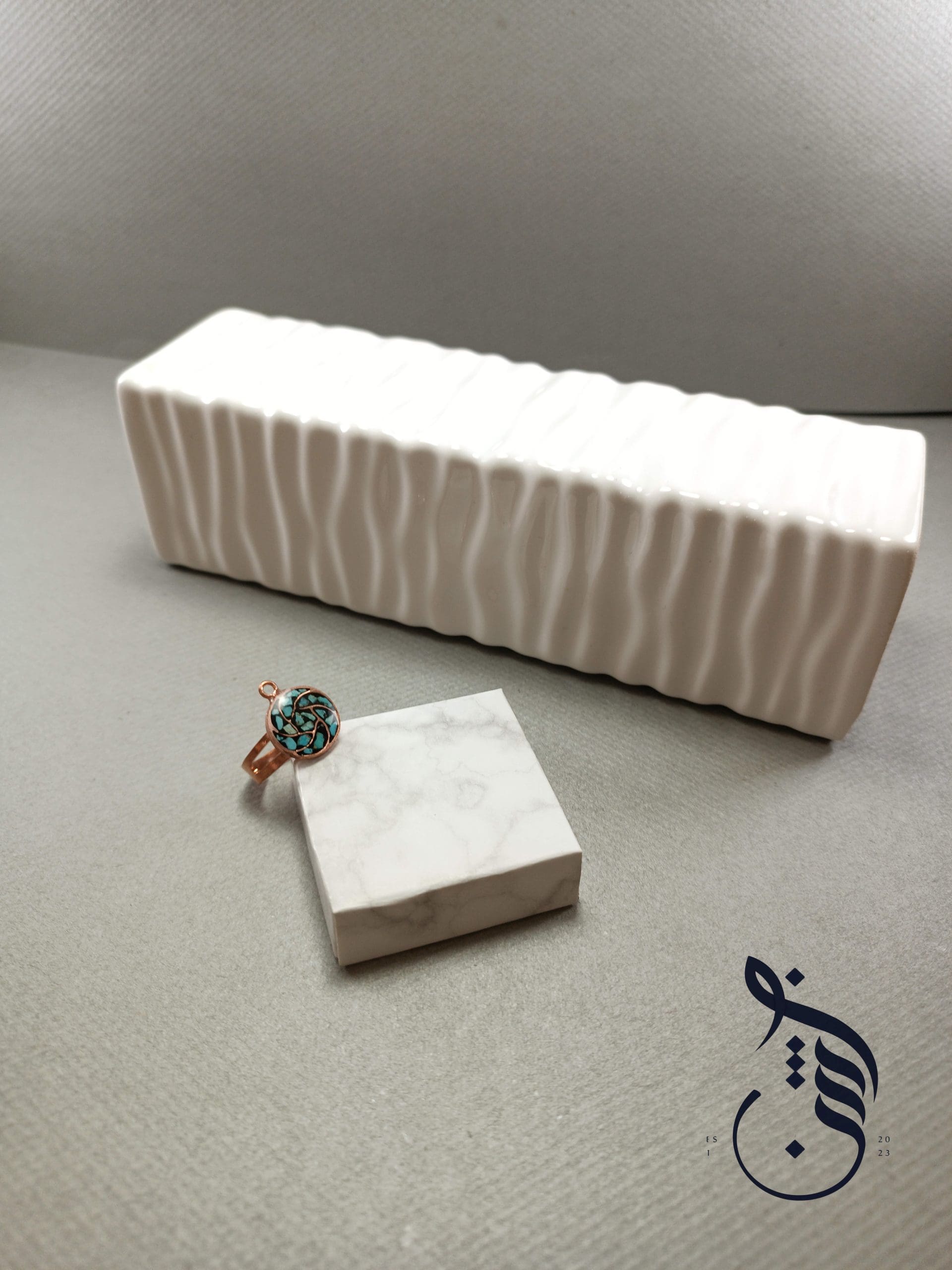 انگشتر مس و فیروزه کوبی کیهان