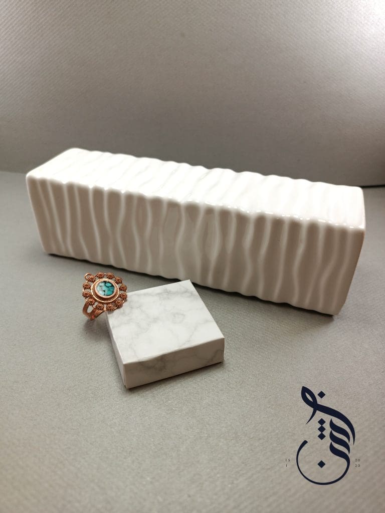 انگشتر مس و فیروزه کوبی گشنیزی