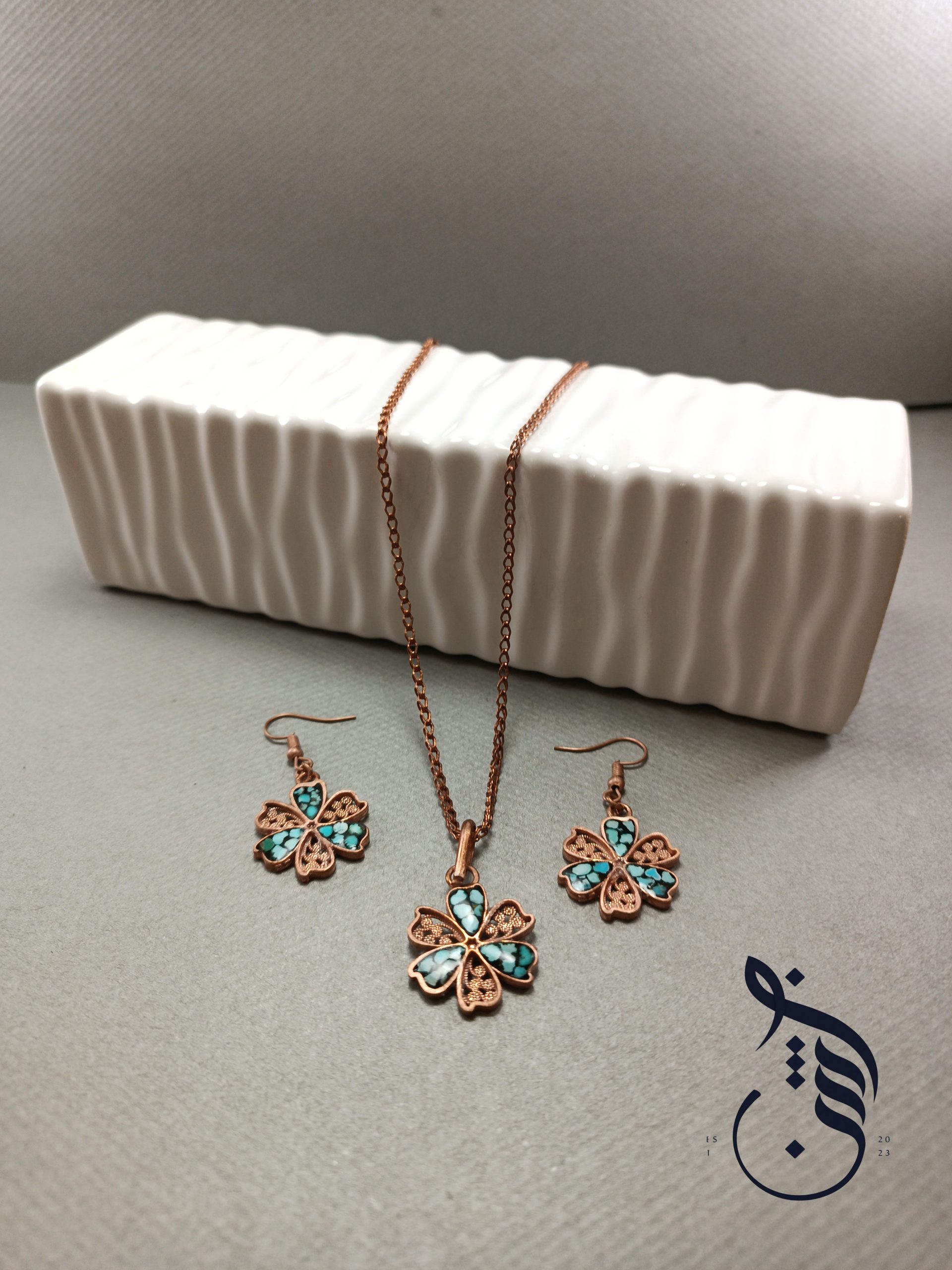 نیم ست مس و فیروزه کوبی الیسا