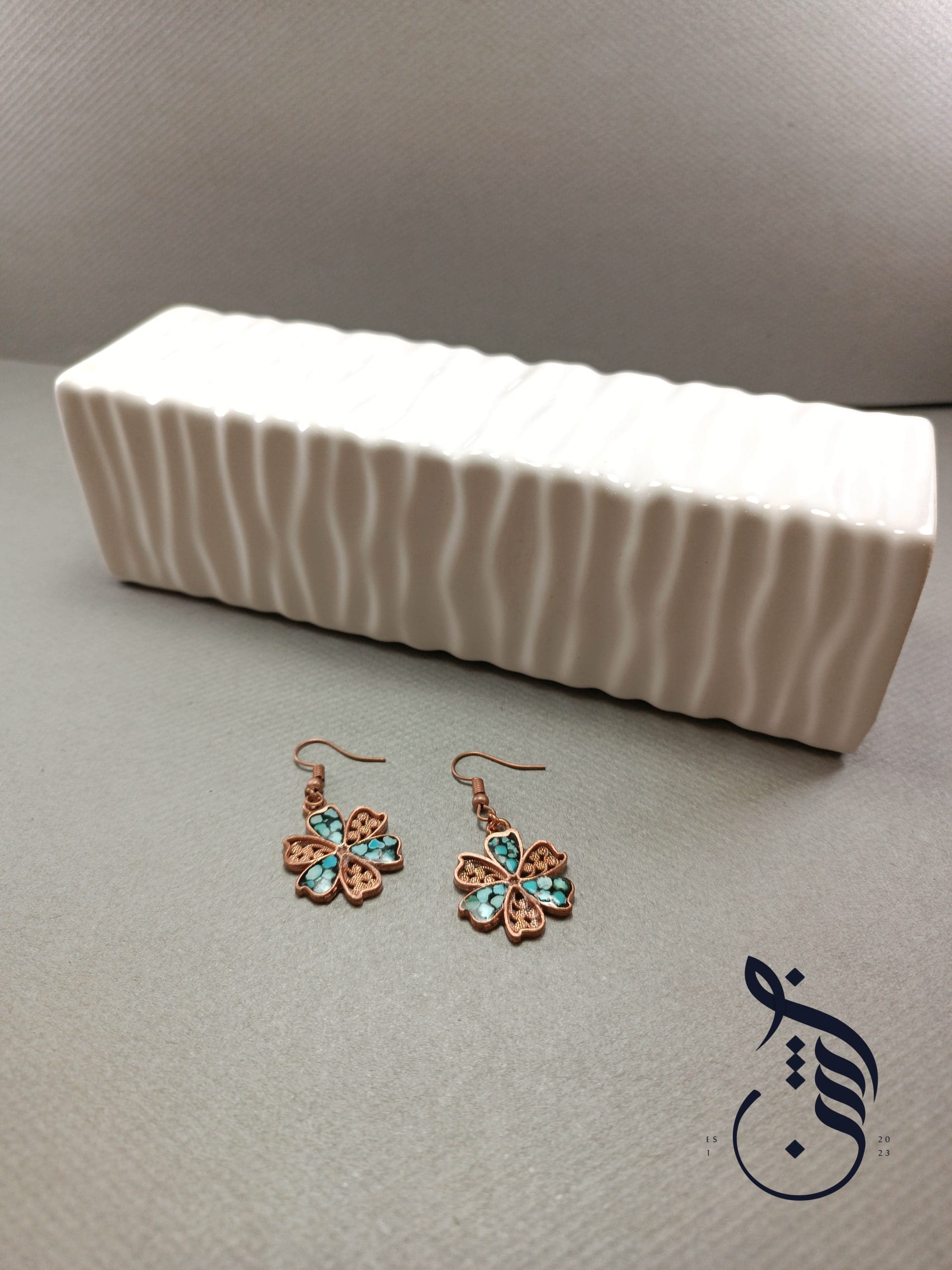 گوشواره مس و فیروزه کوبی الیسا