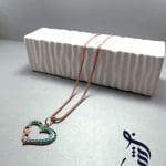 گردنبند مس و فیروزه کوبی قلب بی نهایت