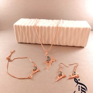 نیم ست مس و فیروزه کوبی فرشته