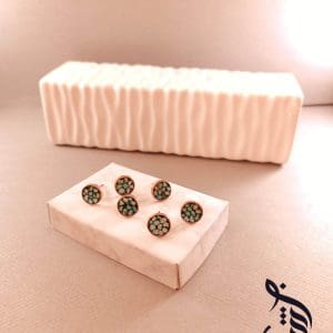 گوشواره مس و فیروزه کوبی میخی