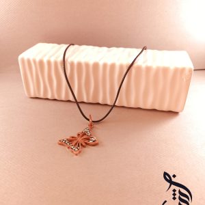 گردنبند مس و فیروزه کوبی پروانه
