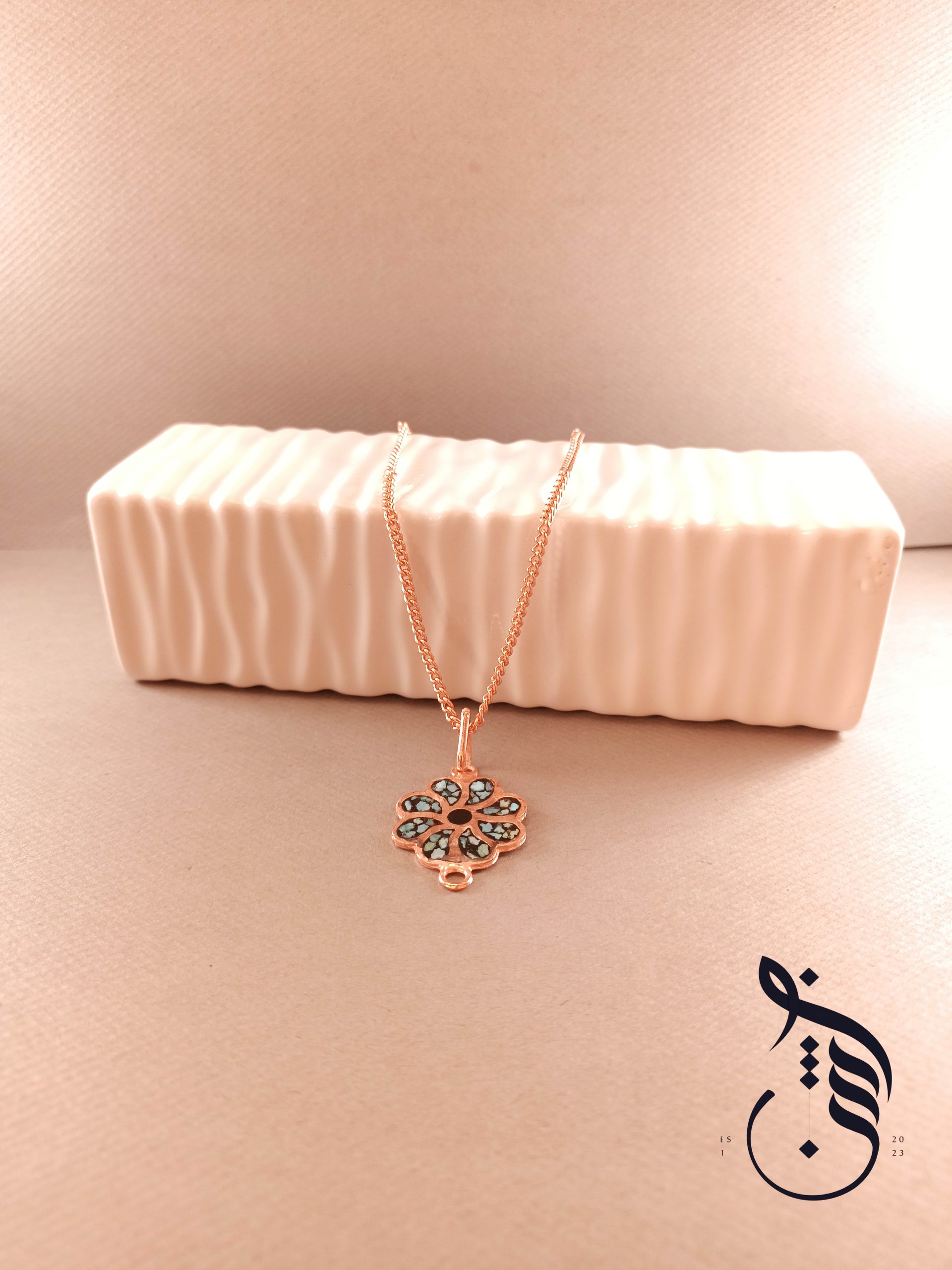 گردنبند مس و فیروزه کوبی باران