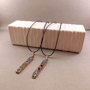 گردنبند مس و فیروزه کوبی بی نهایت