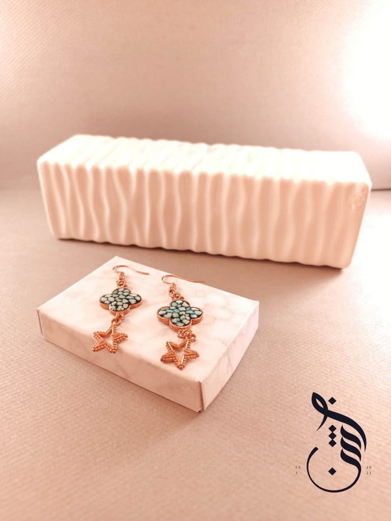 گوشواره مس و فیروزه کوبی ونکلیف