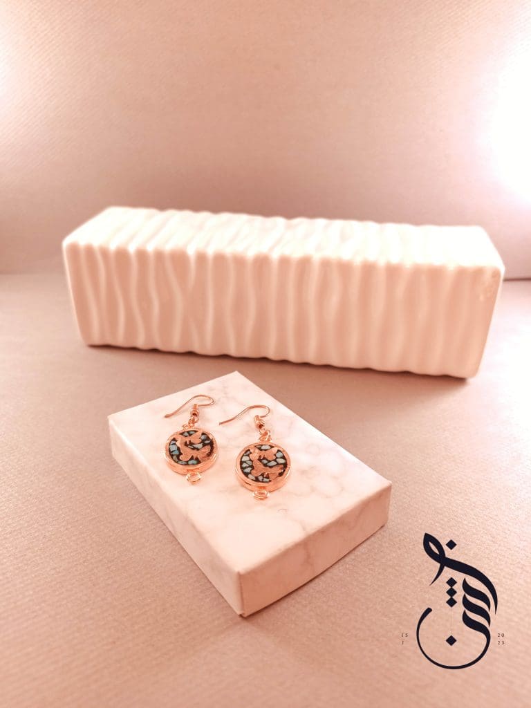 گوشواره مس و فیروزه کوبی انوشه