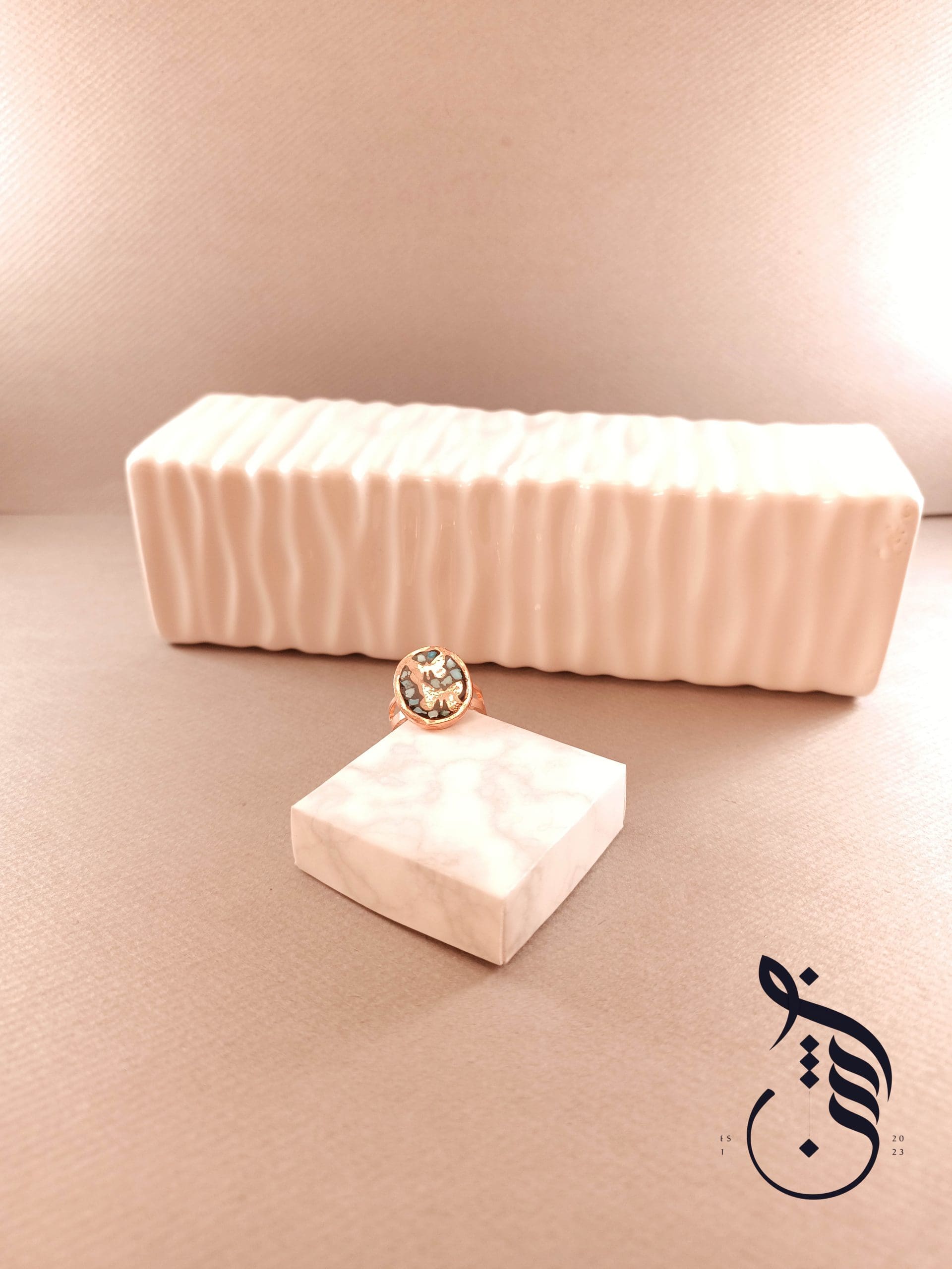 انگشتر مس و فیروزه کوبی انوشه