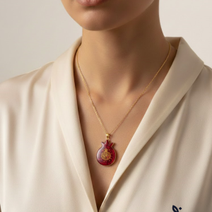 گردنبند یلدایی انار با استیکر